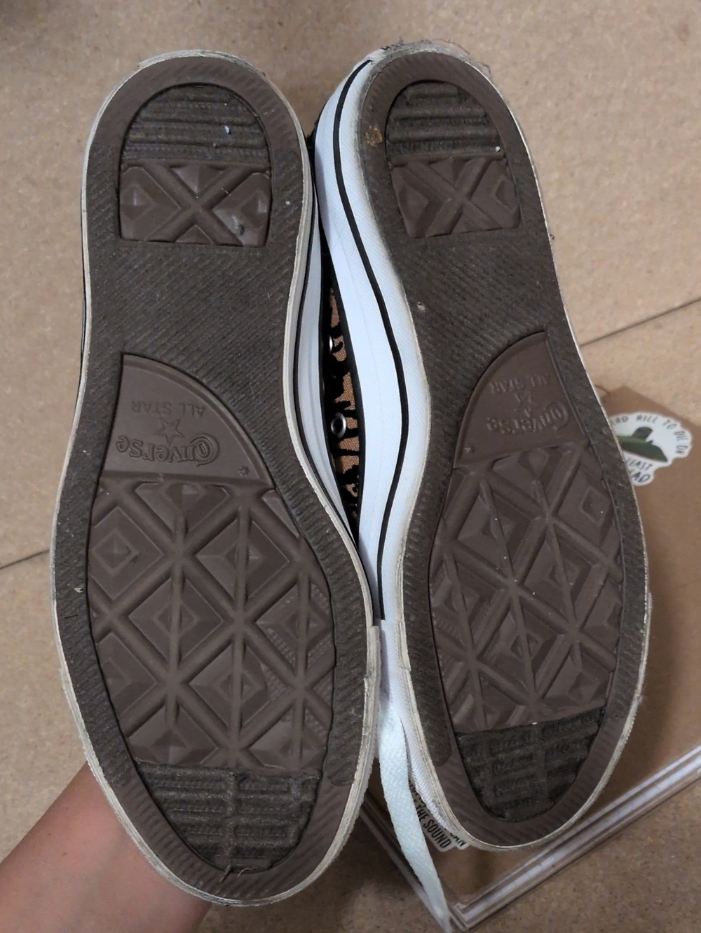Converse High Top Sneakers in Leopard - Picture 3 of 4